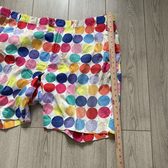 Loudmouth Polka Dot Golf Bermuda Mens Cotton Shorts Bright Fun Pattern Size 51 S - Picture 5 of 9